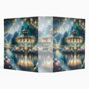 Enchanted Garden Gazebo Twilight Reflection 3 Ring Binder