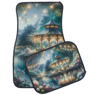 Enchanted Garden Gazebo Twilight Reflection Car Floor Mat