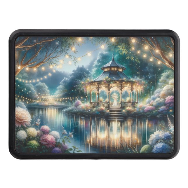 Enchanted Garden Gazebo Twilight Reflection Hitch Cover (Front)