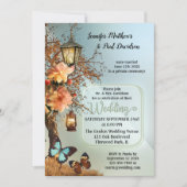 Enchanted Garden Geometric Post Wedding Party Invitation (Front)