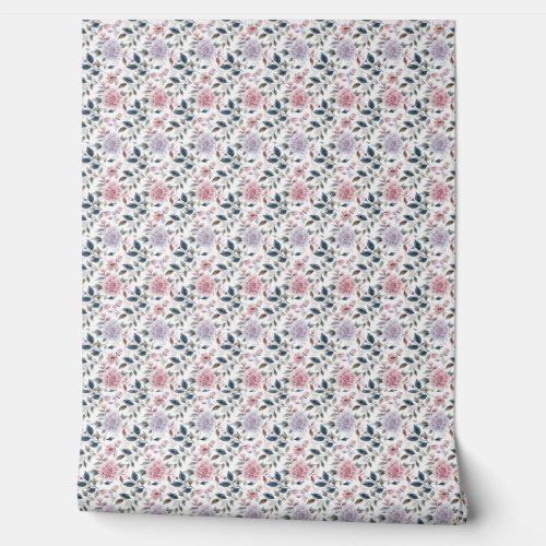 Enchanted Garden Mini - Pink, Purple, Blue Wallpaper