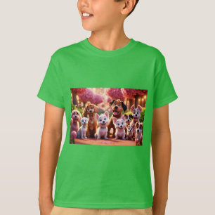 Enchanted Garden of Baby Dogs T-Shirt