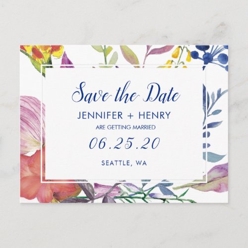 Enchanted Garden Save the Date Announcement Postcard