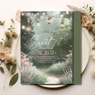 Enchanted Garden Sweet 16 Pink ID1163 Invitation