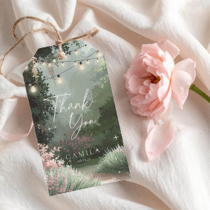 Enchanted Garden Sweet 16 Thank You Pink ID1163 Gift Tags