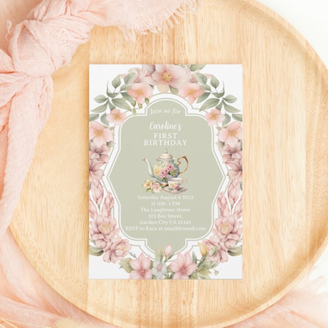Enchanted Garden Tea Party Any Age Birthday Invitation (Creator Uploaded)