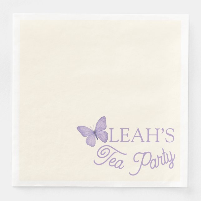 Enchanted garden tea party Paper Napkin (Front)