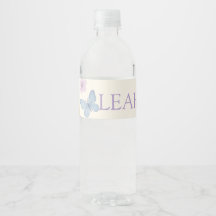 Enchanted garden tea party waterbottle label