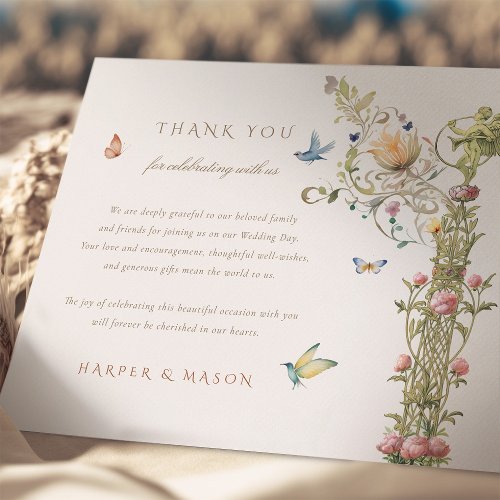 Enchanted Garden Thank You Card