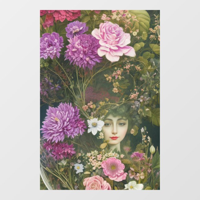 Enchanted Garden Vintage Botanical Fairy Window Cl Cling (Sheet)