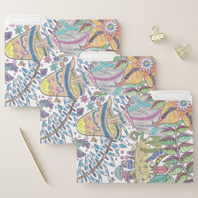 Enchanted Garden with Magic Mushrooms File Folder (Set)