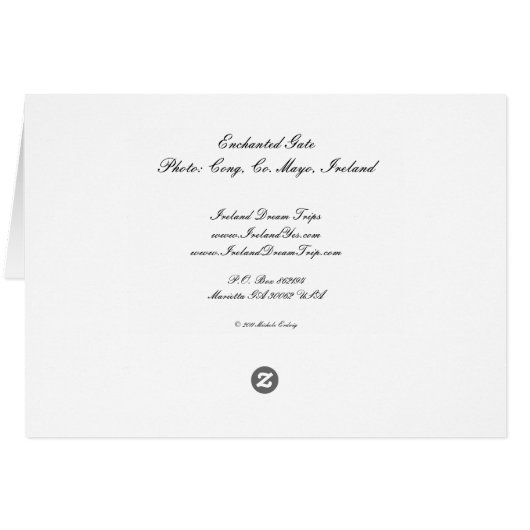 Enchanted Gate Card (Back Horizontal)