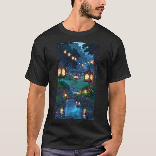 Enchanted Ghibli-Inspired Dreamscape T-Shirt (Front)