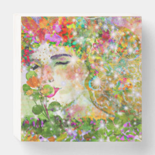 Enchanted Goddess Wooden Box Sign