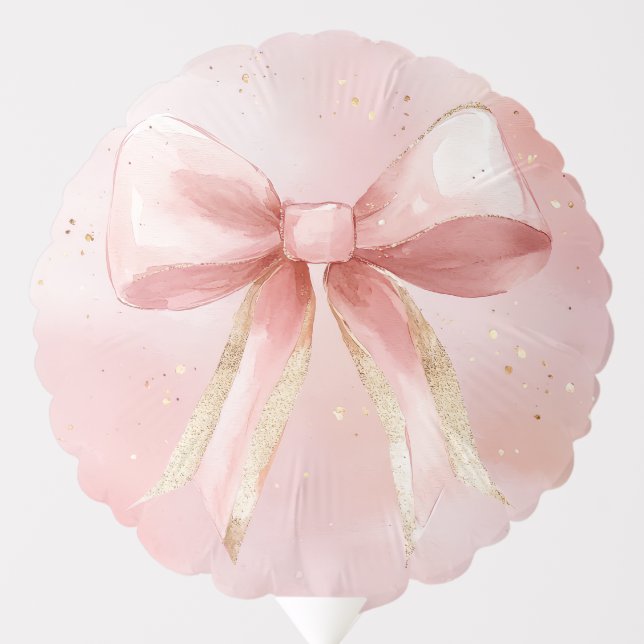 Enchanted Gold and Pink Fairy Birthday  Balloon (Front)