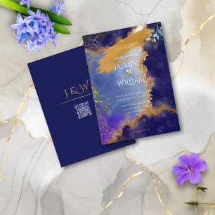 Enchanted Gothic Floral Wedding Invitation