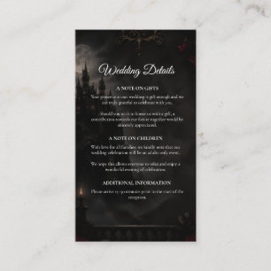 Enchanted Gothic Moonlight Romance Wedding Enclosure Card