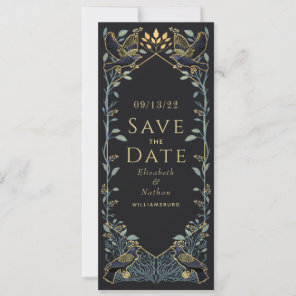 Enchanted Gothic Raven Wedding Save the Date Invitation