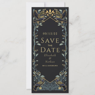 Enchanted Gothic Raven Wedding Save the Date Invitation