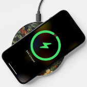 Enchanted Green Dragon with Elegant Floral Array Wireless Charger (Phone)