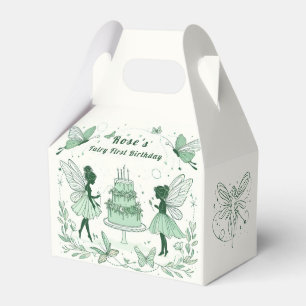 Enchanted Green Fairy First Birthday - Favor Boxes