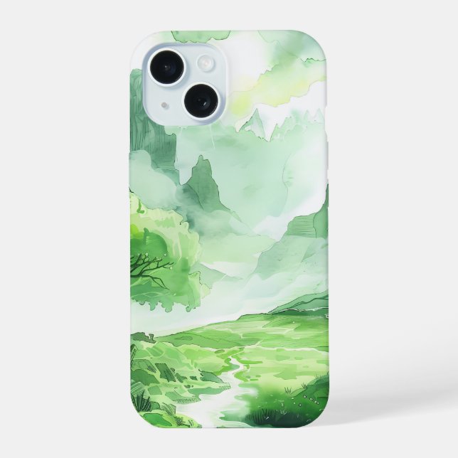 Enchanted Green Valley Phone Case (Back)