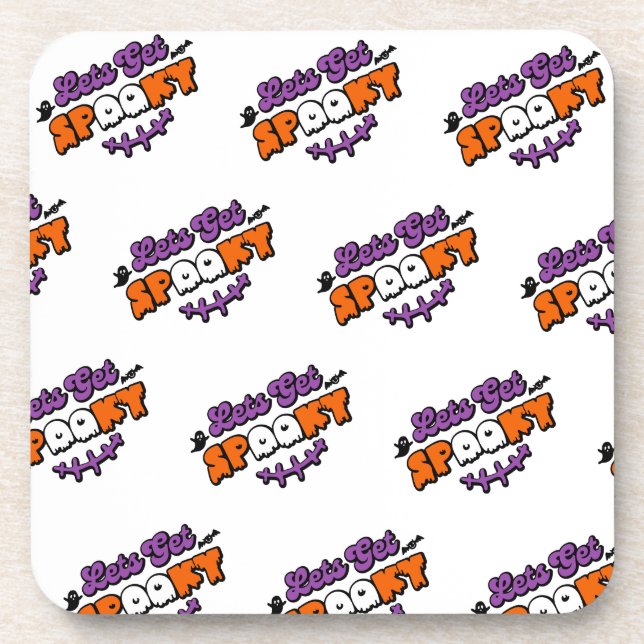 Enchanted Halloween Hauntings Let's Get Spooky Beverage Coaster (Front)