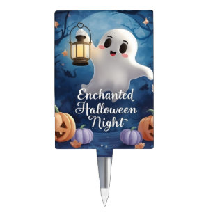 Enchanted Halloween Night Oval Cake Pick – Cute Gh