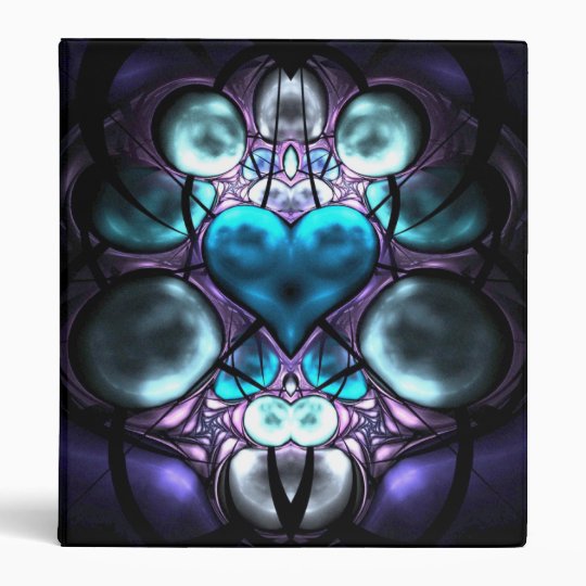 Enchanted Heart Fractal 3-Ring Binder
