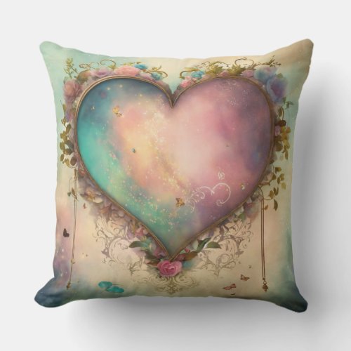 Enchanted Heart Shabby Chic Dream Pillow