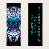 Enchanted Heart Skinny Business Card Book Mark (Front & Back)