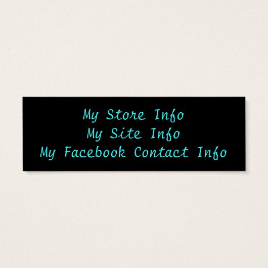 Enchanted Heart Skinny Business Card Book Mark (Back)