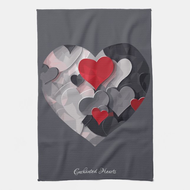 Enchanted Hearts Kitchen Towel (Vertical)