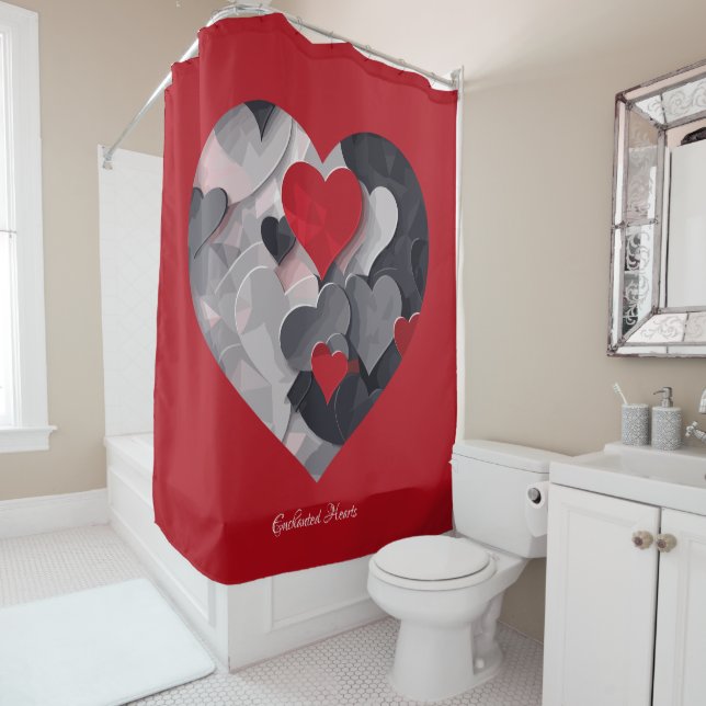 Enchanted Hearts Shower Curtain (In Situ)