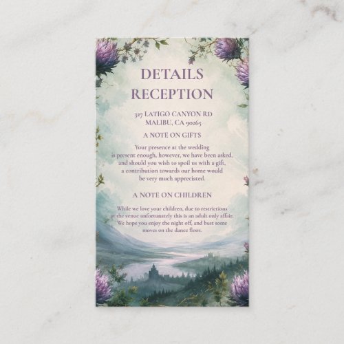 Enchanted Highland Artwork Celtic Enclosure Card