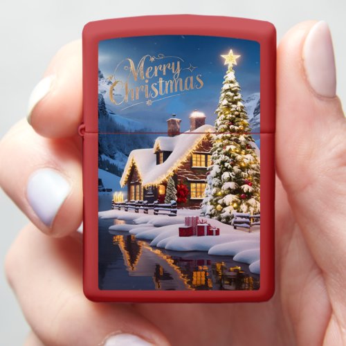 Enchanted Holiday House  Christmas Tree Zippo Lighter