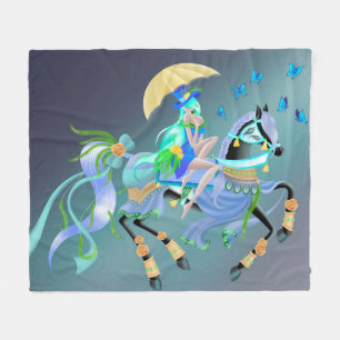 Enchanted Horse Ride Fleece Blanket