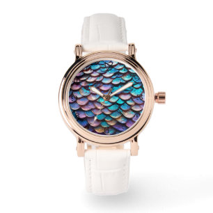 Enchanted Hues: Allure of Pastel Mermaid Scales Watch