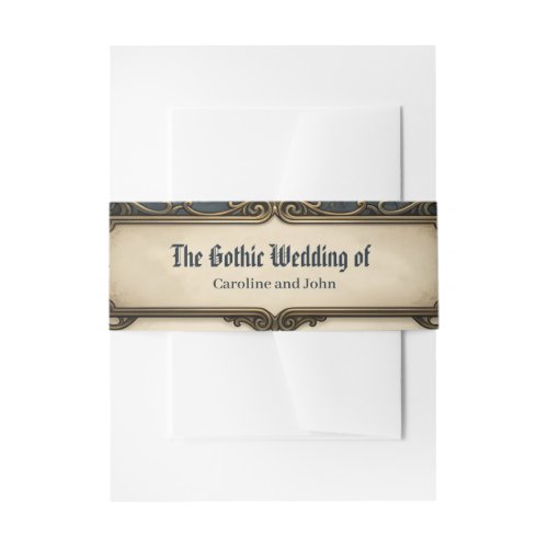 Enchanted Hummingbird & Moon Blossom. Invitation Belly Band