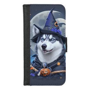 Enchanted Husky Dog: Magical Halloween Delight iPhone 8/7 Wallet Case