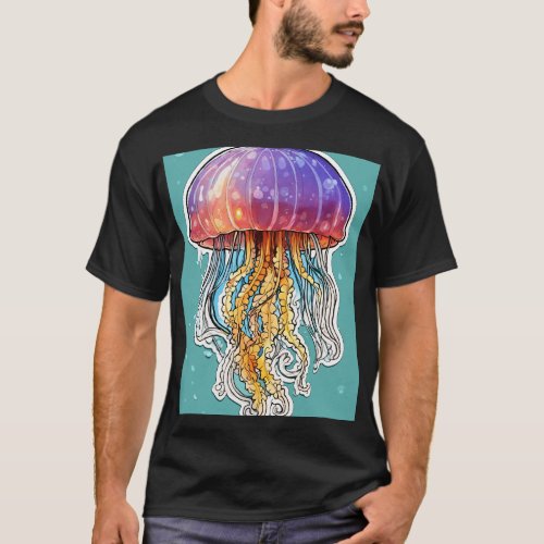 Enchanted Jellyfish Marine Life T_Shirt Design