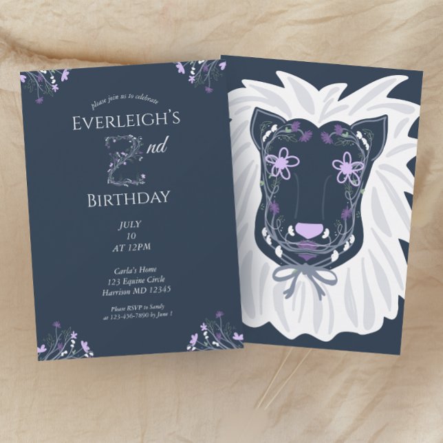 Enchanted Jungle Lion Second Birthday Invitation (Creator Uploaded)
