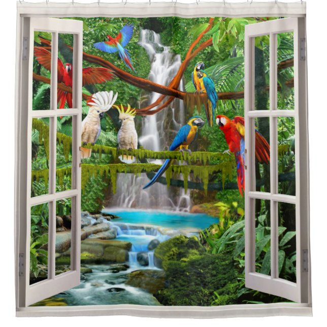 ENCHANTED JUNGLE SHOWER CURTAIN (Front)