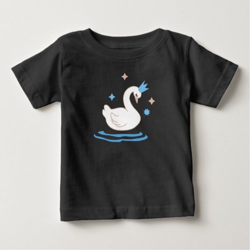 Enchanted Lake _ Graceful Swan Baby T_Shirt