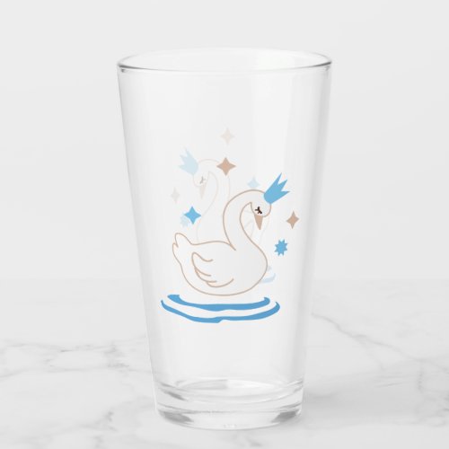 Enchanted Lake _ Graceful Swan Glass