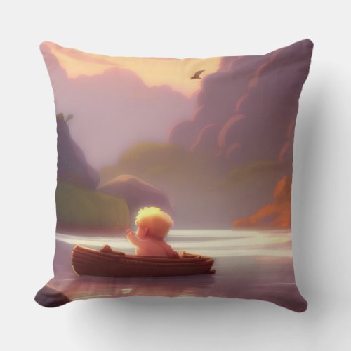 Enchanted Lakeside Retreat Throw Pillow