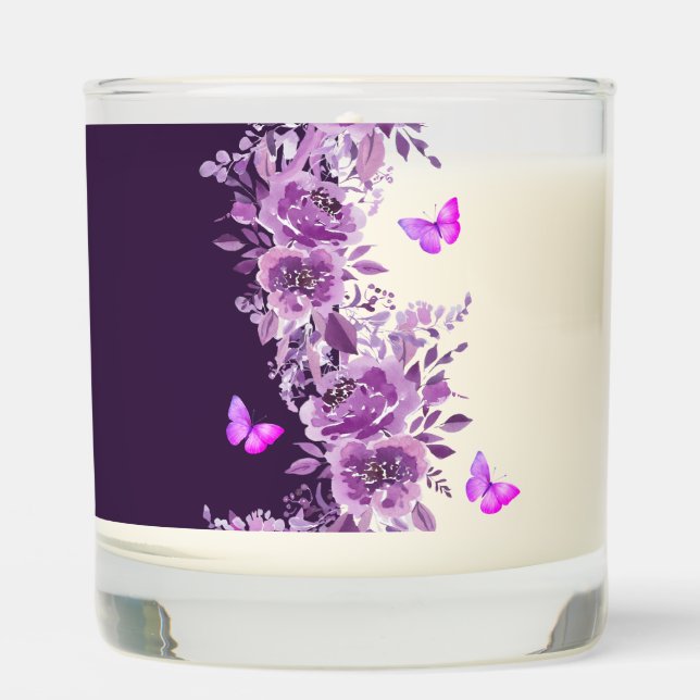 Enchanted Lavender Butterfly Scented Candle (Front)