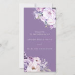 Enchanted Lavender Purple Floral Wedding Program
