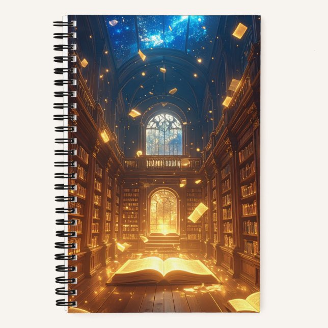 Enchanted Library Spiral Notebook (Front)