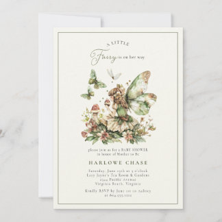 Enchanted Little Fairy Baby Shower Invitation